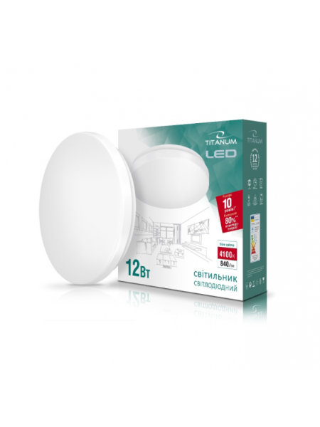 LED светильник настенно-потолочный TITANUM 12W 4100K 220V (TLCL-12HM) Матовый 
