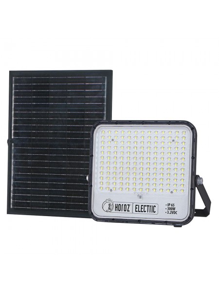 Прожектор світлодіодний з сонячною панеллю TIGER PRO-300 300W 6400K HOROZ ELECTRIC 
068-012-1300-010