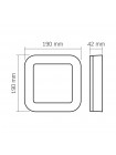 LED світильник ART IP65 квадратний VIDEX VLE-BHFS-155B 15W 5000K Black VLE-BHFS-155B - 542576