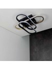 Світильник LED smart DIOR+пульт 90W 3000-5000K IP20 квадрат чорний + золото Violux ( 220915 )