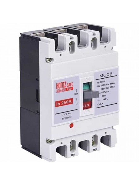 Шафовий автоматичний вимикач SAFE 250А 3P С HOROZ ELECTRIC 
114-004-3250-010