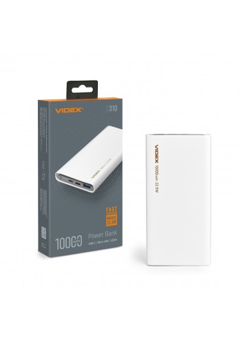 Повербанк 10000mAh VIDEX VPB-310 22.5W White VPB-310-W - 486552