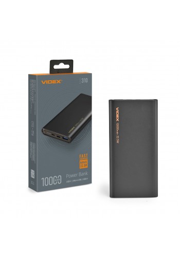Повербанк 10000mAh VIDEX VPB-310 22.5W Black VPB-310-B - 486545