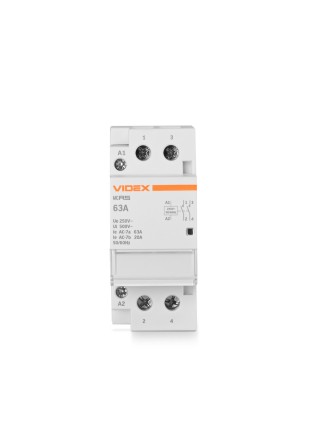 Модульний контактор 2п 63А 2НВ VF-RS-MC2O-63 VIDEX RESIST VF-RS-MC2O-63 - 485401