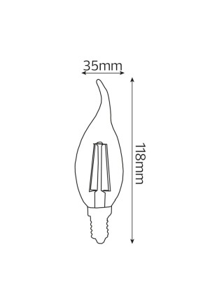 Світлодіодна лампа FILAMENT FLAME-4 4W Е14 2700К HOROZ ELECTRIC 
001-014-0004-010