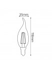 Світлодіодна лампа FILAMENT FLAME-6 6W Е14 2700К HOROZ ELECTRIC 001-014-0006-010