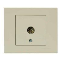 Розетка ТВ прохідна кремова GRANO OVIVO 
400-020300-224
