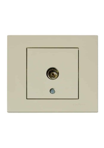 Розетка ТВ прохідна кремова GRANO OVIVO 400-020300-224