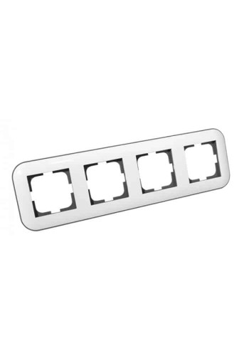 Рамка 4-на LOFT білий+сірий OVIVO 404-010003-228