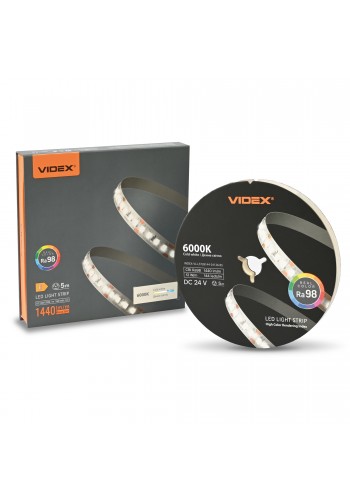 LED стрічка VIDEX DC24V 60W 5M 6000K Ra98 IP20 (VL-LST28144-24126-B5) VL-LST28144-24126-B5 - 489690