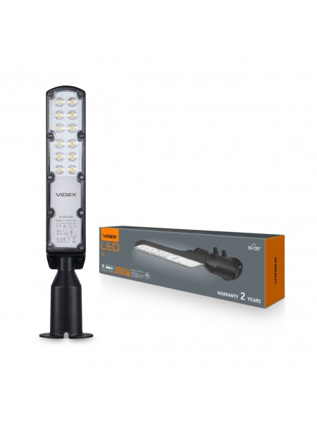 LED ліхтар вуличний VIDEX IP65 SLE18 30W 3000Lm 5000K 220V VL-SLE18-0305 - 486002