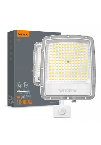 LED прожектор VIDEX F5 100W 3000-5000-6500K з датчиком руху 230V White (VL-F5-100CW-S) VL-F5-100CW-S - 400554