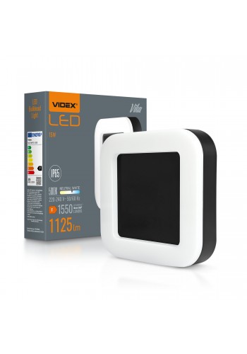 LED світильник ART IP65 квадратний VIDEX VLE-BHFS-155B 15W 5000K Black VLE-BHFS-155B - 542576