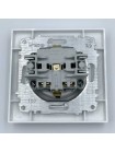 Розетка EL-BI VEGA білий мат 1-на з заземленням з кришкою ( 510-016200-218 )