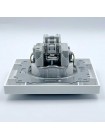 Розетка EL-BI VEGA білий мат 1-на з заземленням з кришкою ( 510-016200-218 )