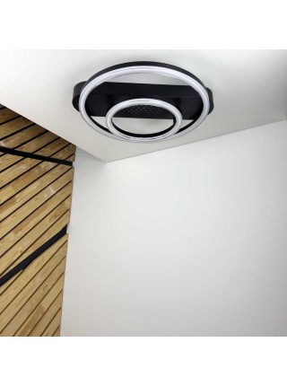 Світильник LED smart KENZO-R+пульт 85W 3000-5000K IP20 круг чорний Violux ( 220665 )