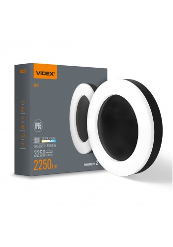 LED світильник ART IP65 круглий VIDEX 30W 5000K Black VL-BHFR-305B - 487399