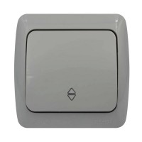 Вимикач EVA сірий 1кл прохідний IP54 ( 554-011500-209 )