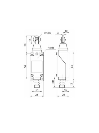 Вимикач кінцевий Промфактор M8112 ІР65 ( FLS15M8112P65 )