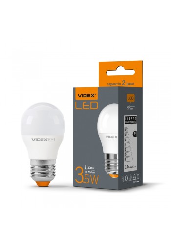 LED лампа VIDEX G45e 3.5W E27 3000K VL-G45e-35273 - 292519