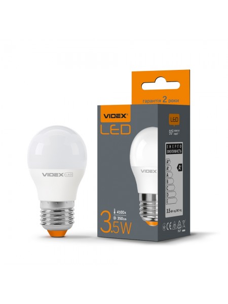 LED лампа VIDEX G45e 3.5W E27 4100K VL-G45e-35274 - 292526 LED лампа VIDEX G45e 3.5W E27 4100K VL-G45e-35274 - 292526