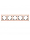 Рамка мідний алюміній на 5 місць горизонтальна VIDEX BINERA VF-BNFRA5H-CP - 480208