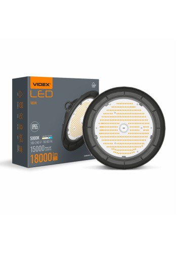 LED світильник висотний ХайБей VIDEX 100W 5000K 18000Lm Чорний VL-HB01-1005B - 484633