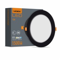 LED світильник Back вбудований круглий VIDEX 15W 5000K Black VL-DLBR-155B - 485258