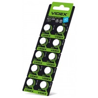 Батарейка годинникова Videx AG13/LR44 BLISTER CARD 10 шт AG13/10B/1.5V - 291666