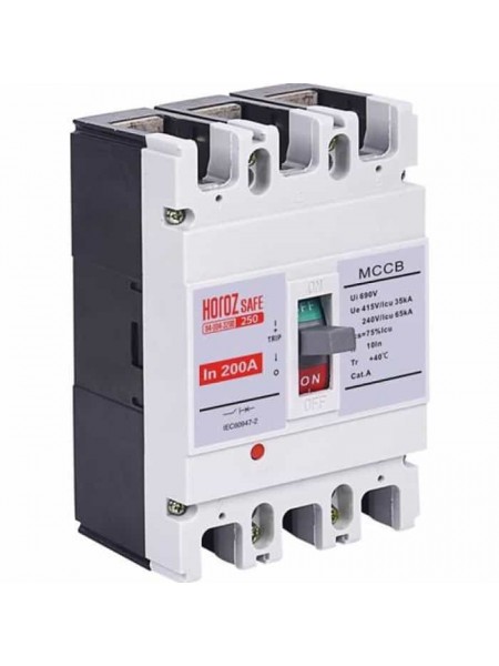 Шафовий автоматичний вимикач SAFE 200А 3P С HOROZ ELECTRIC 
114-004-3200-010