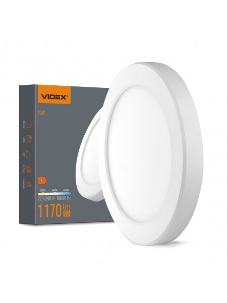 LED світильник круглий VIDEX DL6R 12W 3000K-4000K-6500K White VL-DL6R-12CW - 487900