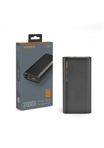 Повербанк 20000mAh VIDEX VPB-320 22.5W Black VPB-320-B - 486569