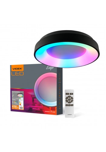 LED світильник VIDEX EDGE-RC-72W-BLACK (VLE-ERC-RGB-72B) VLE-ERC-RGB-72B - 542231
