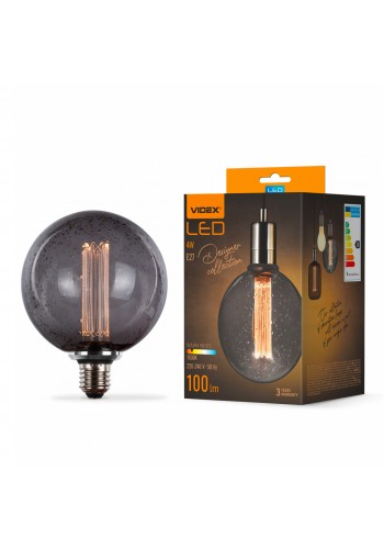 LED лампа VIDEX Filament VL-DI-G125FC1979S 4W E27 1800K Smoke VL-DI-G125FC1979S - 484398