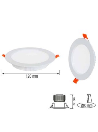 Світлодіодний світильник врізний ALEXA-12 12W 4200К HOROZ ELECTRIC 
016-048-0012-030