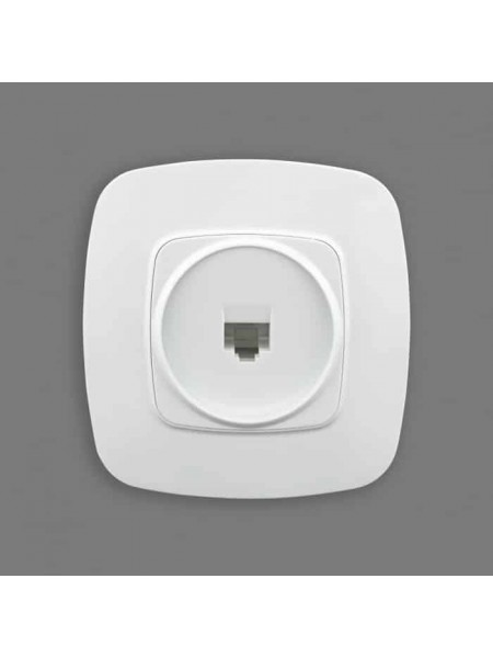 Розетка телефонна біла ELA HOROZ ELECTRIC 
112-007-0010-010