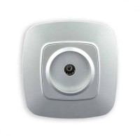 Розетка ТВ срібло ELA HOROZ ELECTRIC 
112-007-0009-020