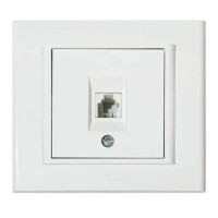 Розетка телефонна біла MINA OVIVO 
401-010300-221