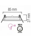 Світильник галогенний ORKIDE хром HOROZ ELECTRIC 015-007-0050-030