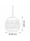 Світильник підвісний RADIAN Е27 3D-ефект круглий хром HOROZ ELECTRIC 021-007-0001-010