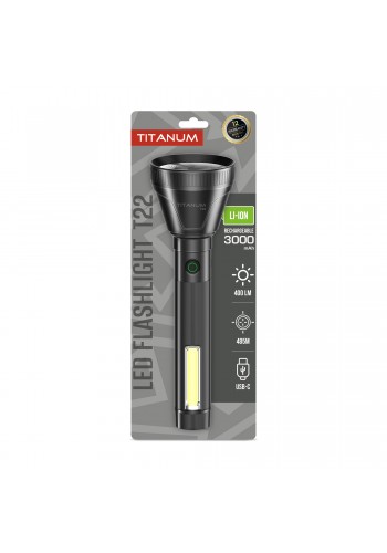 Портативний світлодіодний ліхтар TITANUM TLF-T22 400Lm Black TLF-T22 - 489898