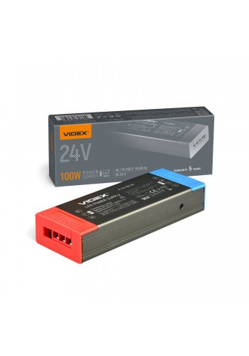 Блок живлення для LED стрічки VIDEX DC24V 4.16A 100W IP20 (VL-LST-P100-24V) VL-LST-P100-24V - 489591