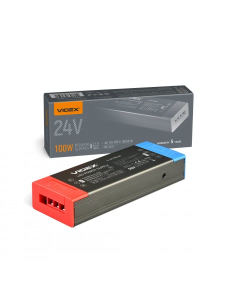 Блок живлення для LED стрічки VIDEX DC24V 4.16A 100W IP20 (VL-LST-P100-24V) VL-LST-P100-24V - 489591