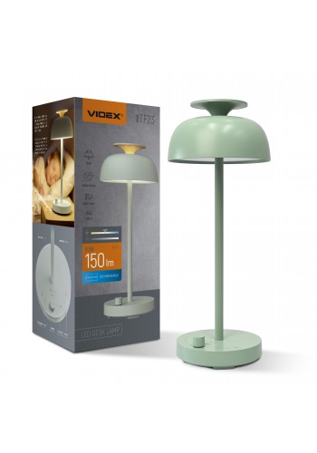 LED лампа настiльна з акумулятором VIDEX VL-TF23G 8.5W 4000K+RGB Green VL-TF23G - 400219