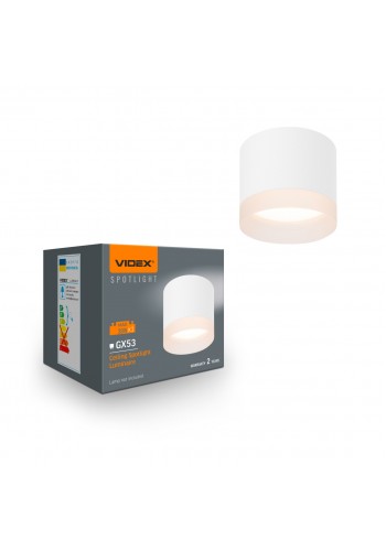 Світильник VIDEX під лампу GX53 накладний Білий (VL-SPF25A-W) VL-SPF25A-W - 485876