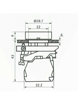 Кнопка Старт FP4-BA31 1NO зелена без фіксації Промфактор