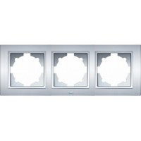 Рамка ELBI ZENA Silverline сірий металік 3-на (500-011000-227)