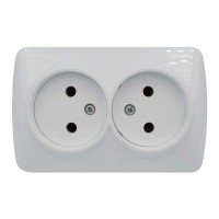 Розетка ALSU біла 2-на ( 504-010200-908 )