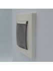 Розетка ELBI ZENA Silverline перлина 1-на з заземленням з кришкою без рамки ( 609-012500-218 )