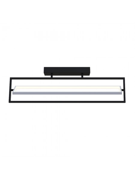 Світильник LED smart PRADA+пульт 60W 3000-5000K IP20 прямокутник чорно-білий Violux ( 220715 )